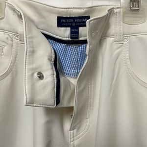 NWT Peter Millar white mens golf pants size 36/34